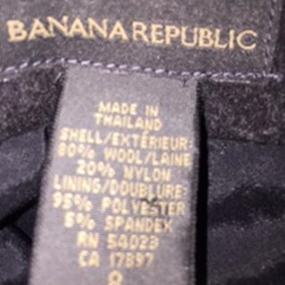 BANANA REPUBLIC CHARCOAL GRAY WOOL BLEND PANTS 8 - Picture 6 of 9